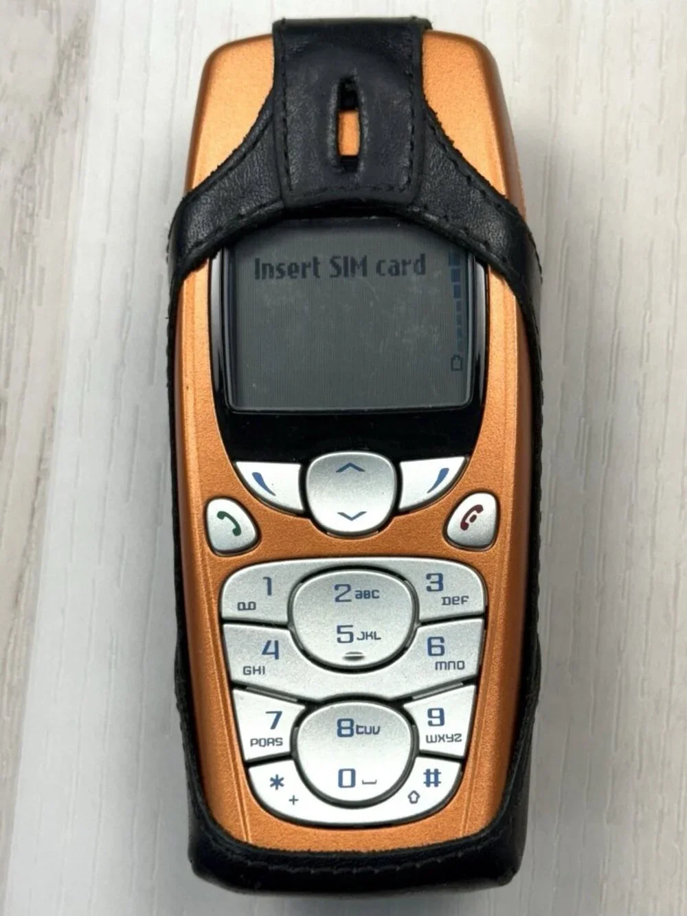 VTG 2003 NOKIA 3560 Orange Candybar Mobile CELL PHONE w/ Power Supply HTF WORKS!